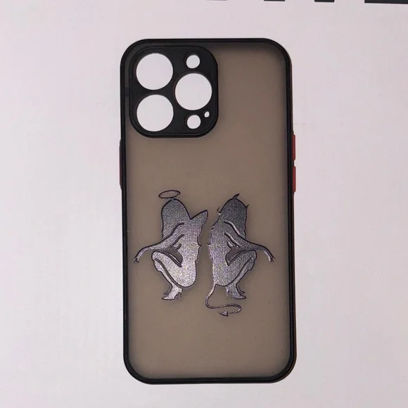 SHEIN Black and Red Artistic Phone Case - Picture 1 of 2